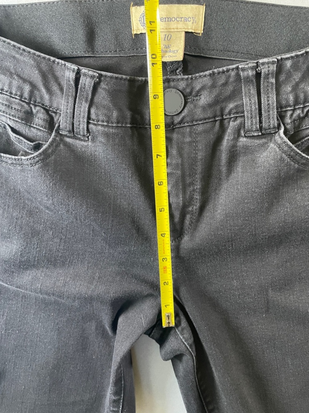Democracy “Ab”technology Tummy Control Black Slim Jeans Size 10 - Picture 6 of 11